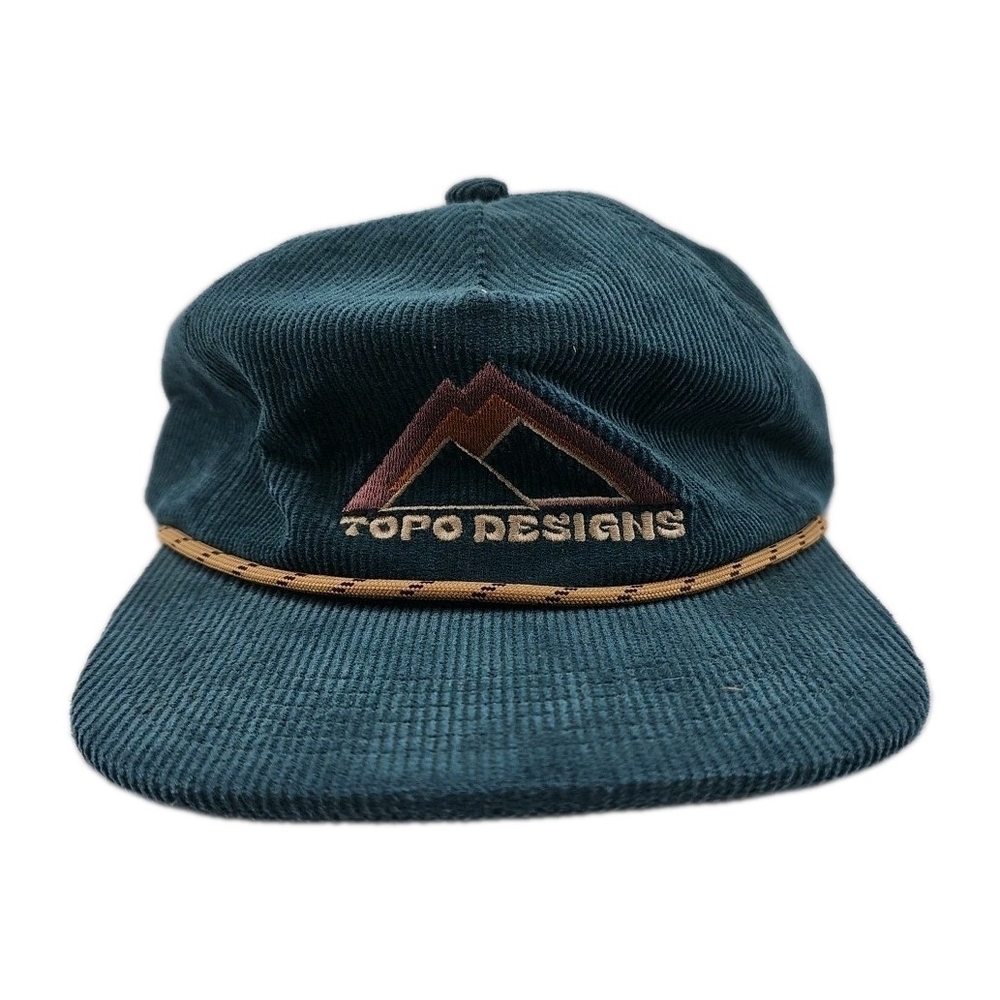 Topo Designs Corduroy Green Baseball Cap Corded Strapback